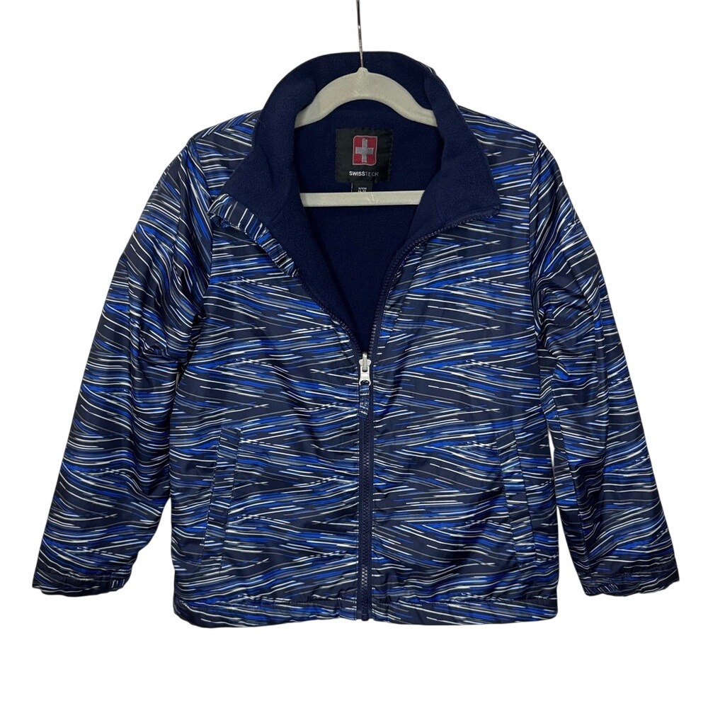 Swiss Tech Navy‎ Fleece Lined Jacket Size Small 6 7